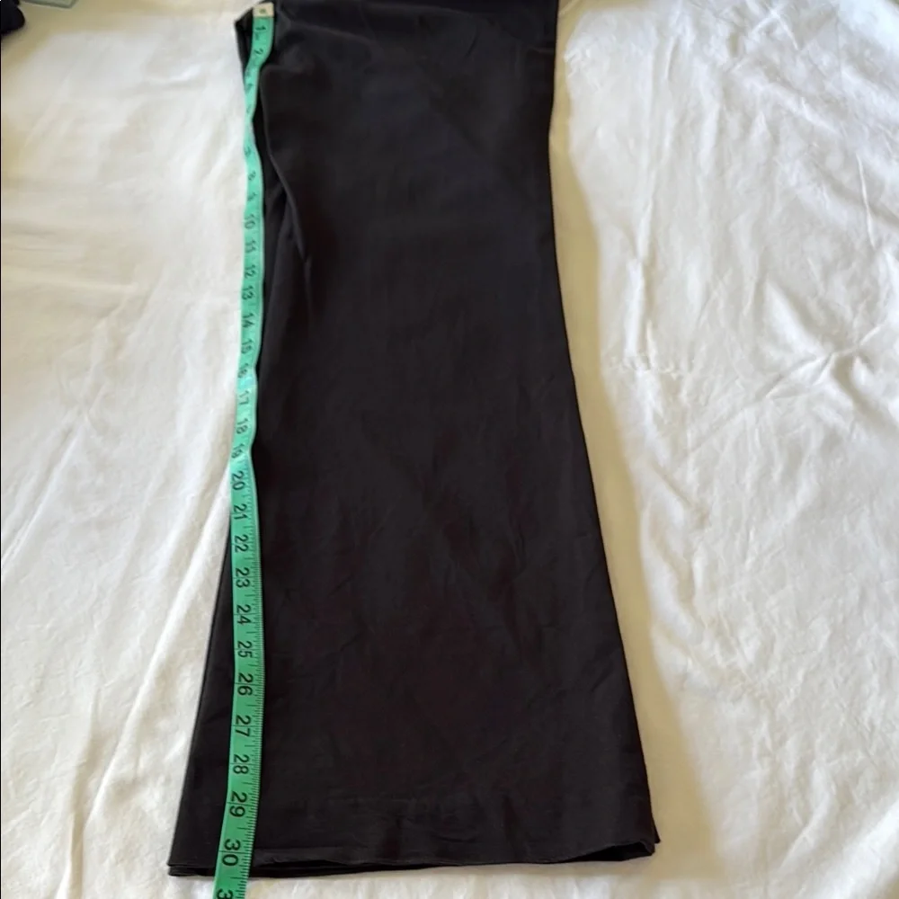 Banana Republic Martin Fit Black Boot Cut Flare Pants Large Button Tap Size 0 - Picture 7 of 11